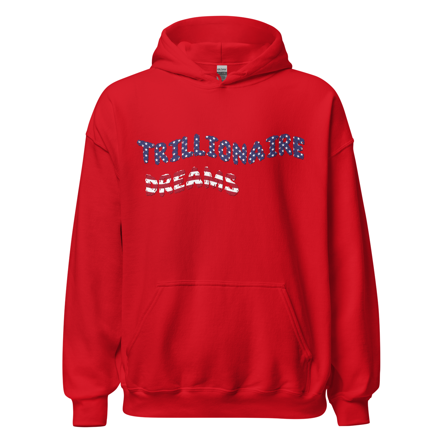 Trillionaire Dreams American Flag Wavy Logo Unisex Hoodie