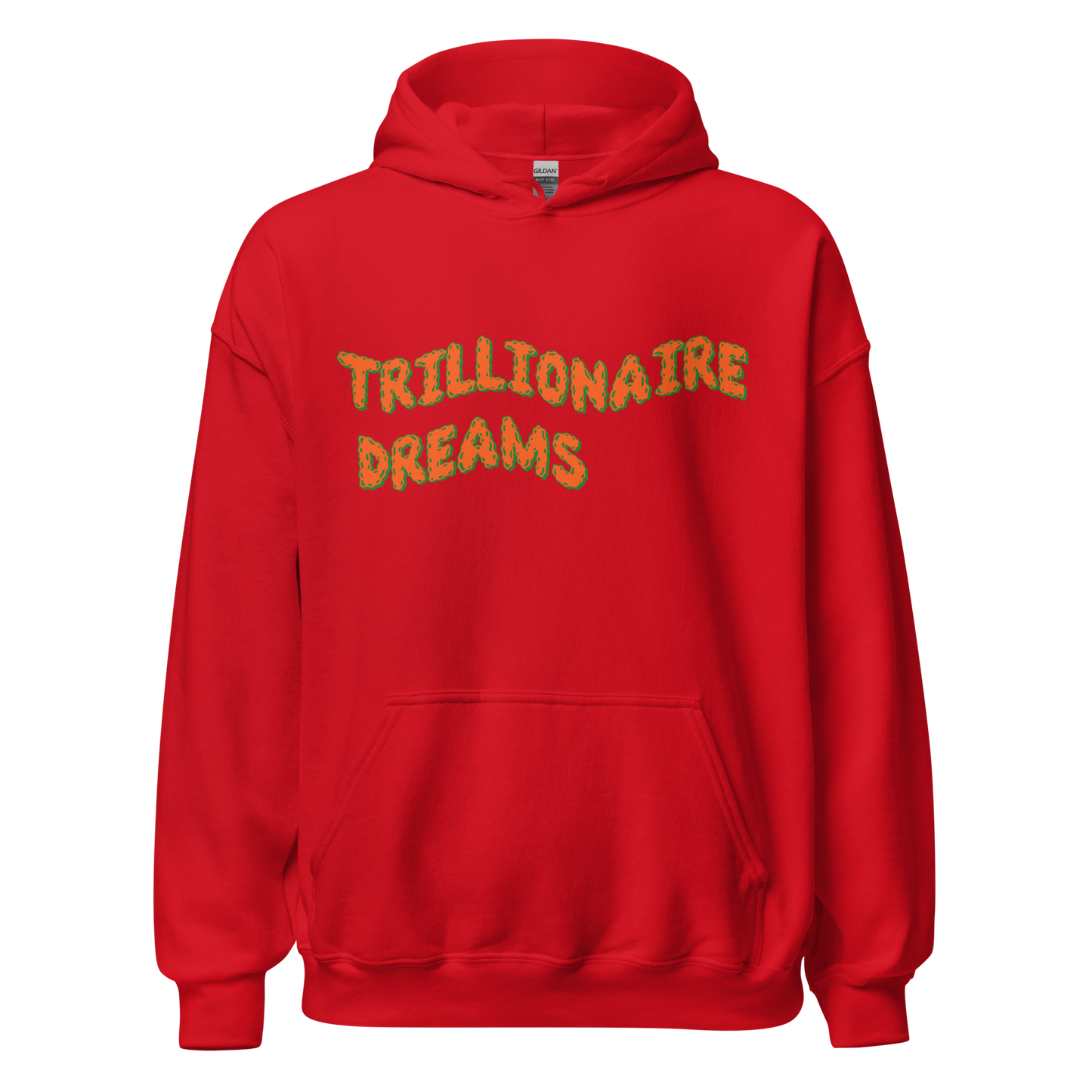 Trillionaire Dreams Orange/Green Wavy Logo Unisex Hoodie