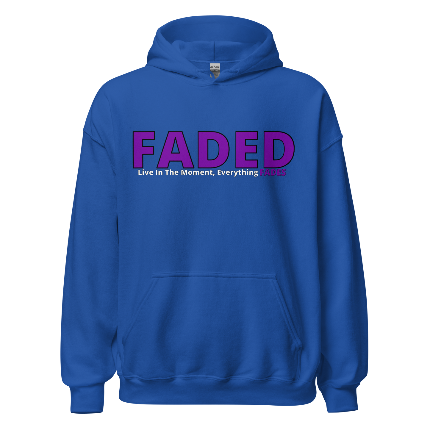 Faded (Purple Logo) "Live In The Moment" Unisex Hoodie