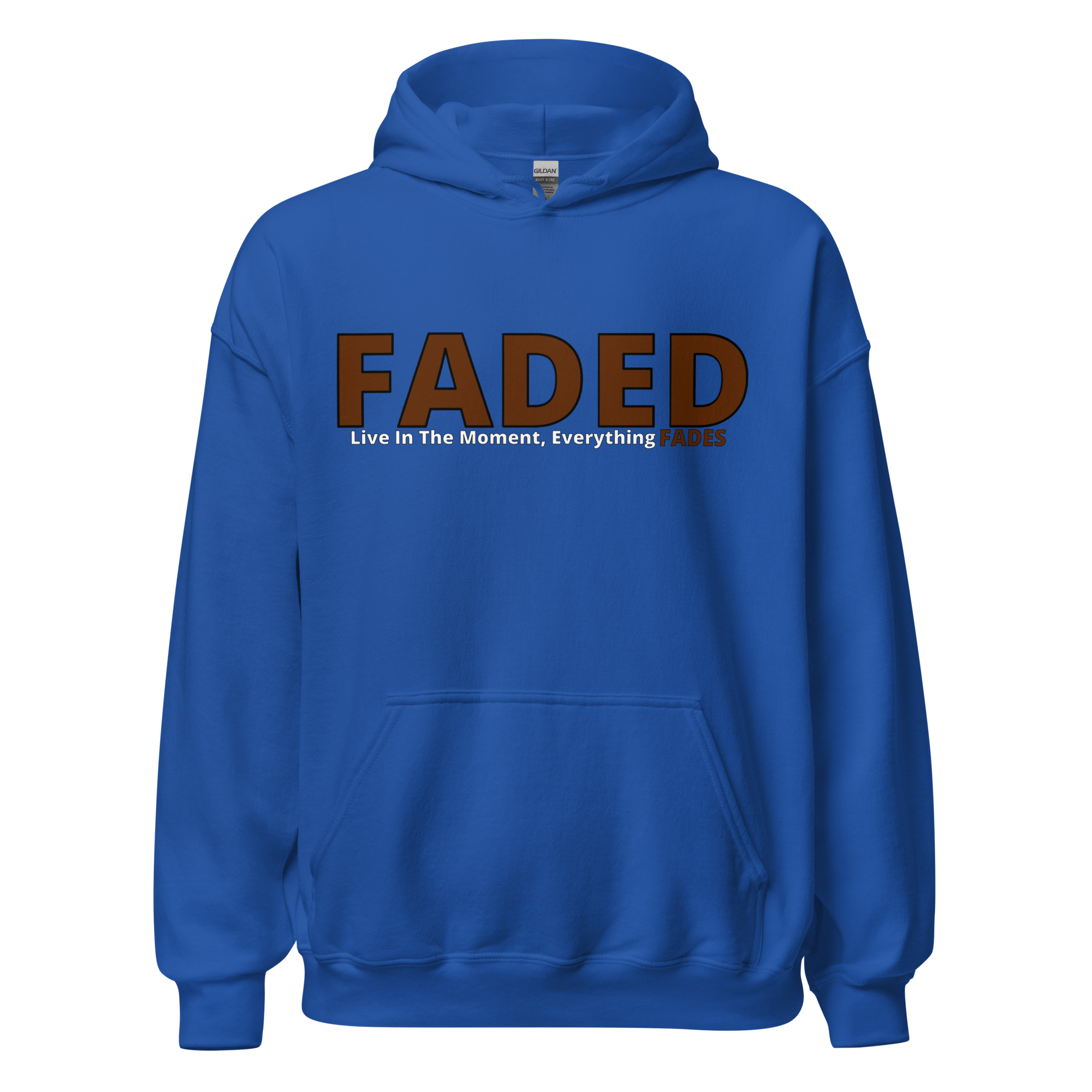 Faded (Brown Logo) "Live The Moment" Unisex Hoodie