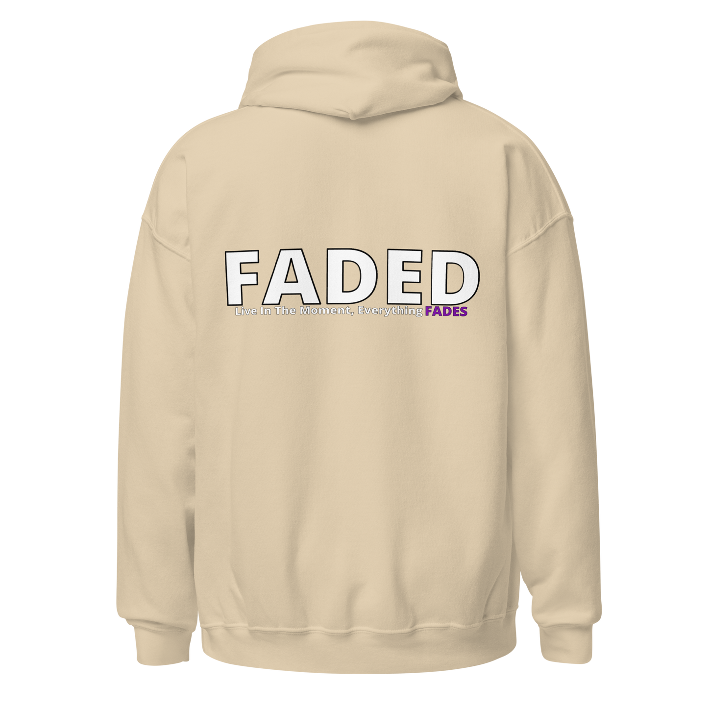 Faded (Subtle Purple Logo/Left Breast/Back Logo) "Live In The Moment" Unisex Hoodie