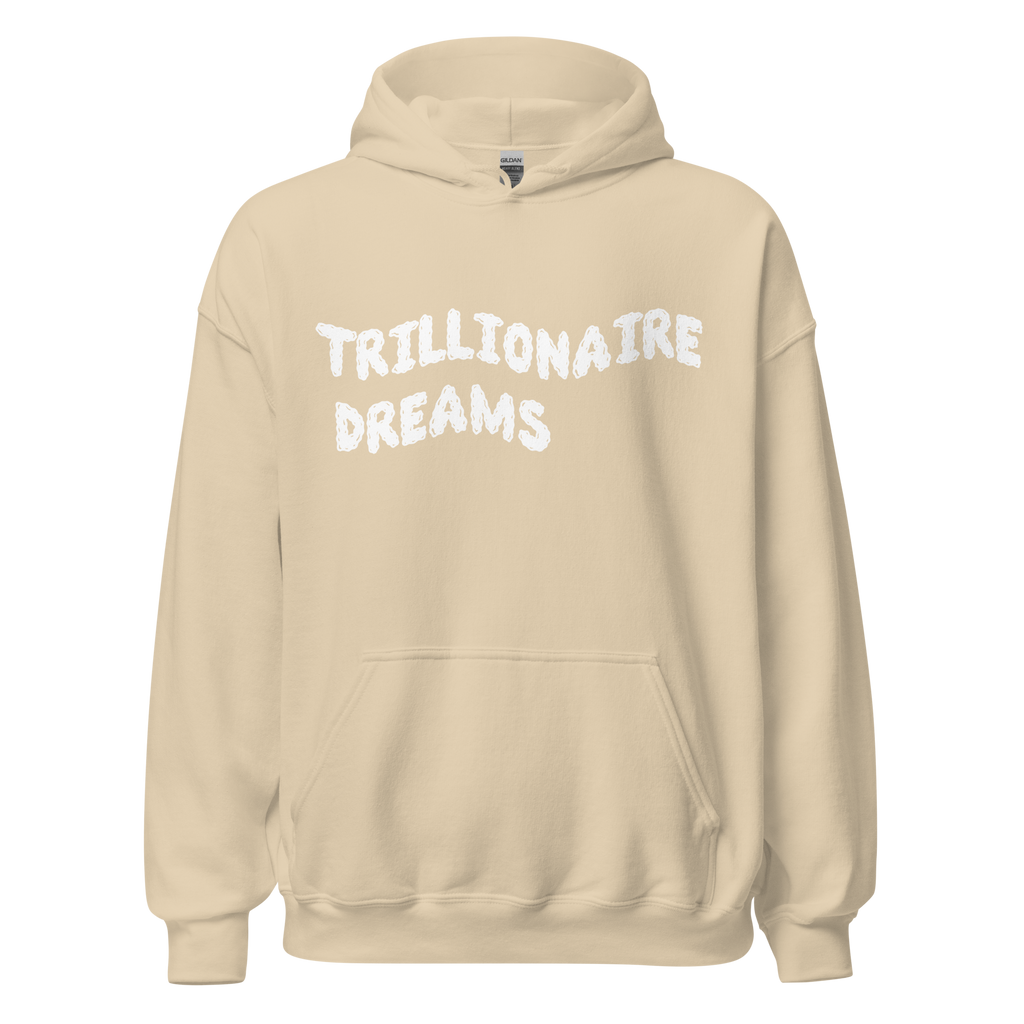 Trilionaire Dreams White Wavy Unisex Hoodie