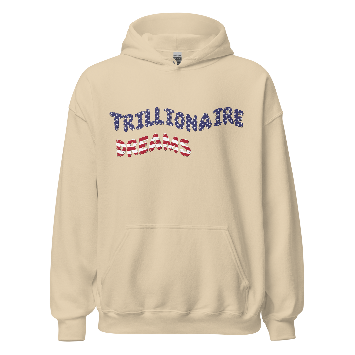 Trillionaire Dreams American Flag Wavy Logo Unisex Hoodie