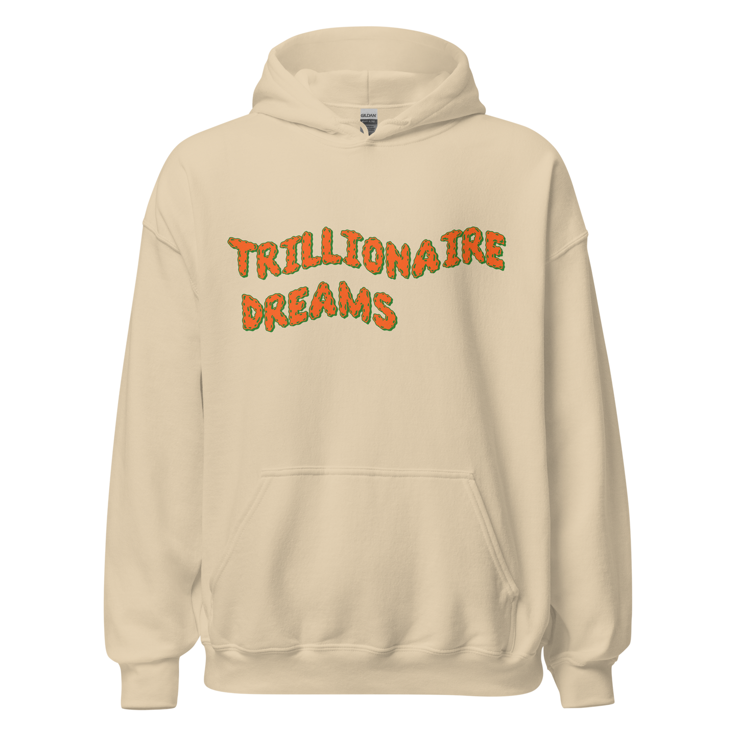 Trillionaire Dreams Orange/Green Wavy Logo Unisex Hoodie