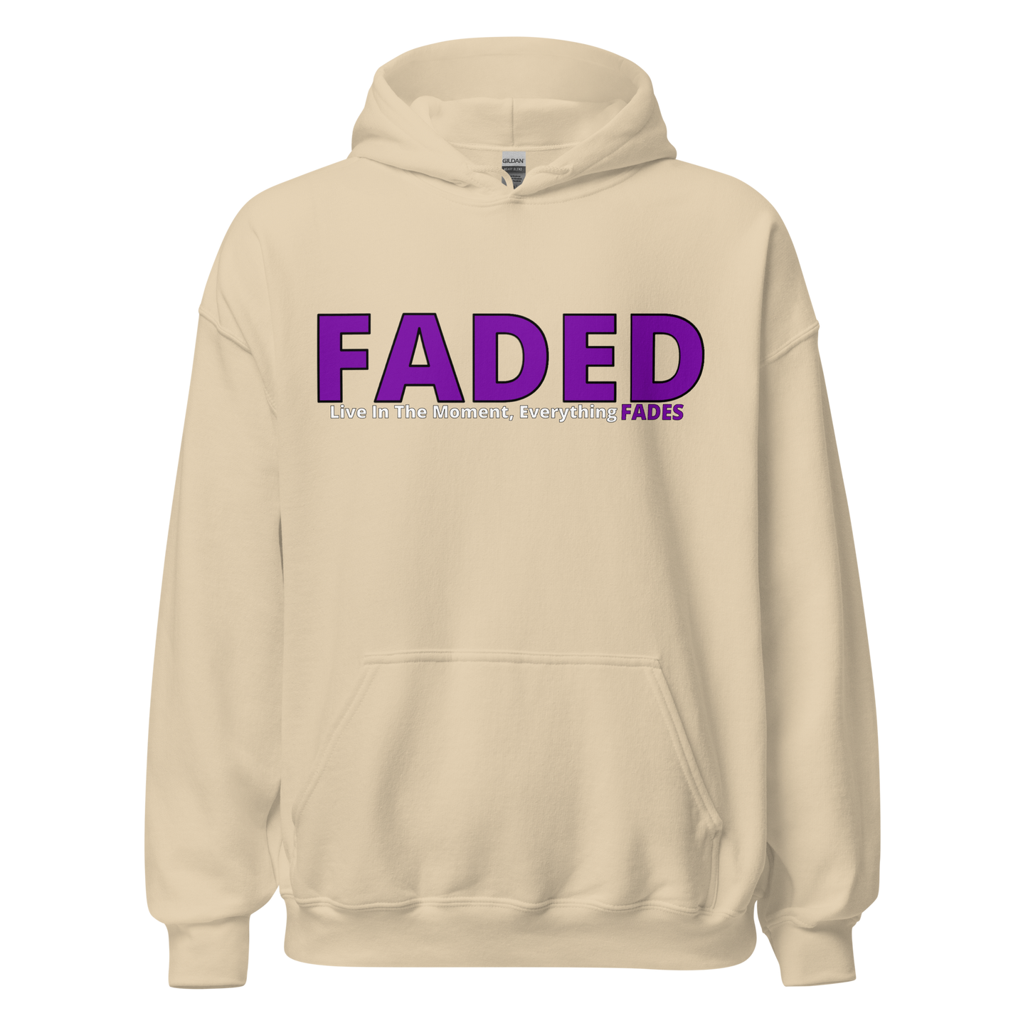 Faded (Purple Logo) "Live In The Moment" Unisex Hoodie