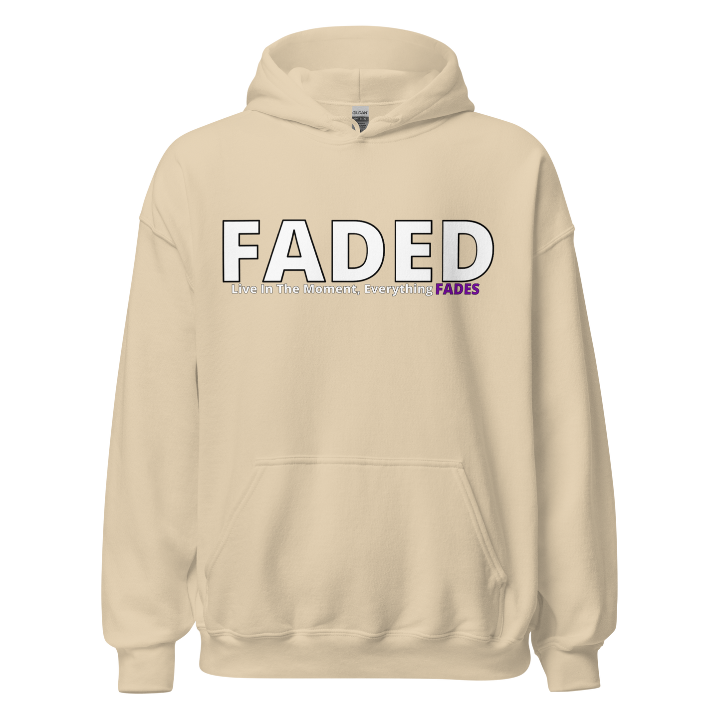 Faded (Subtle Purple Logo) "Live The Moment" Unisex Hoodie