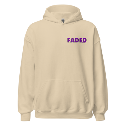 Faded (Purple Logo/Left Breast/Back Logo) "Live In The Moment Unisex Hoodie