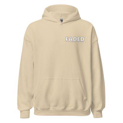 Faded (Subtle Blue Logo/Left Breast/Back Logo) "Live In The Moment" Unisex Hoodie