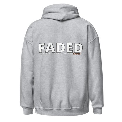 Faded (Subtle Brown Logo/Left Breast/Back Logo) "Live In The Moment" Unisex Hoodie