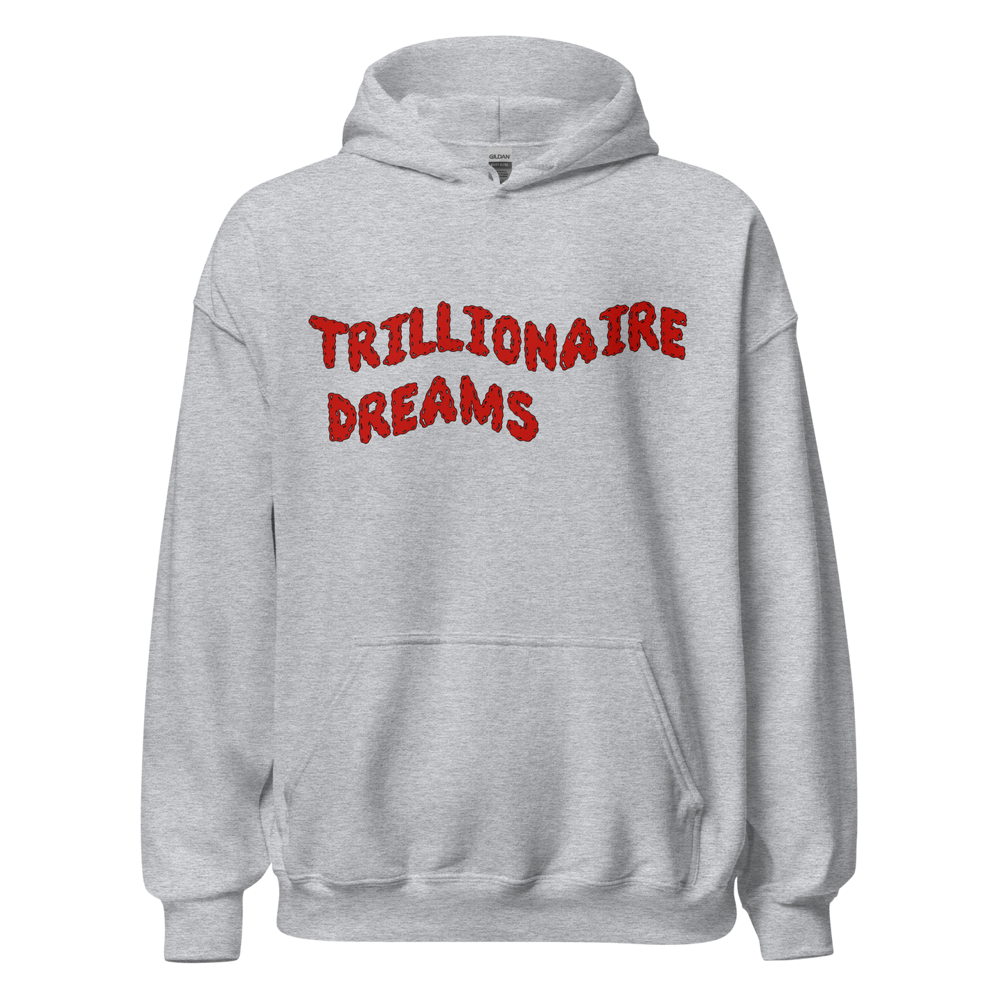 Trillionaire Dreams Red Wavy Logo Unisex Hoodie