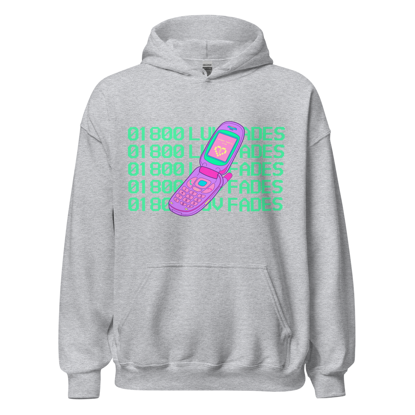 1-800-LUV-FADES "Broken Heart Club Cellphone" Unisex Hoodie