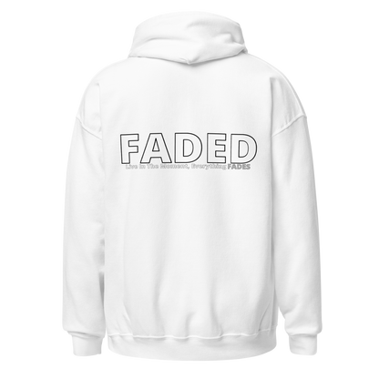 Faded (Subtle Grey Logo/Left Breast/Back Logo) "Live In The Moment" Unisex Hoodie