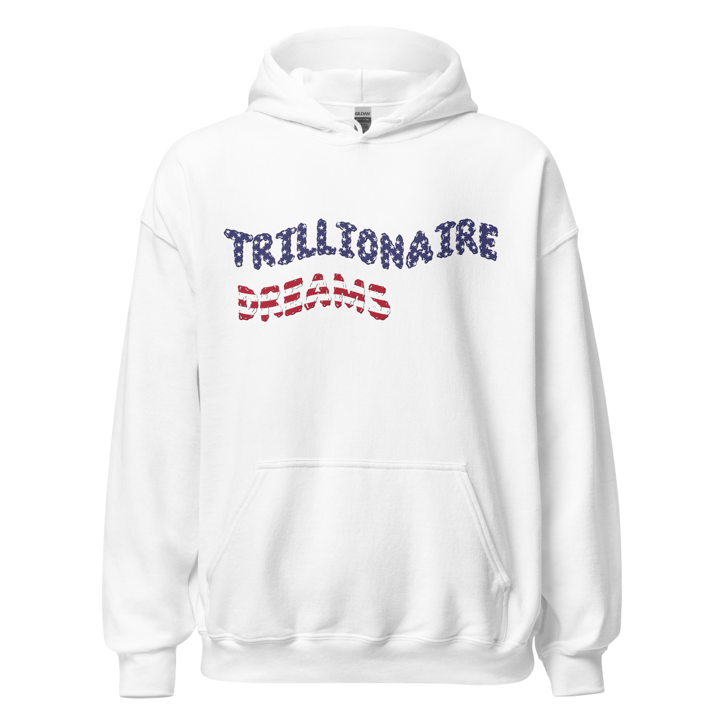 Trillionaire Dreams American Flag Wavy Logo Unisex Hoodie