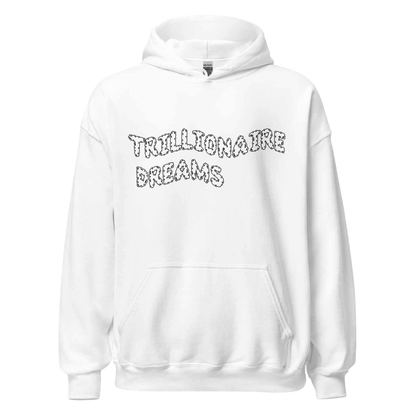 Trillionaire Dreams Black Outline Wavy Logo Unisex Hoodie