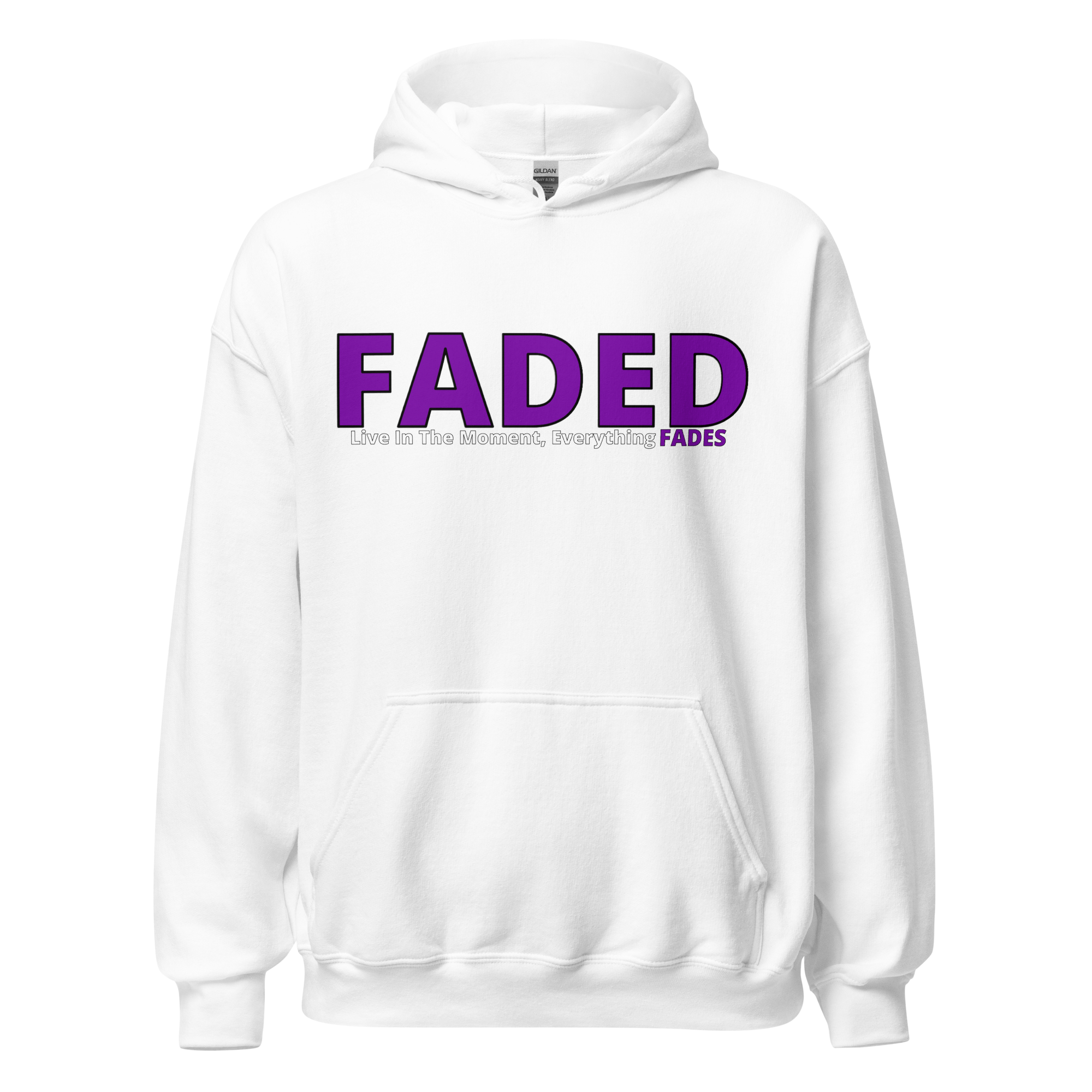 Faded (Purple Logo) "Live In The Moment" Unisex Hoodie