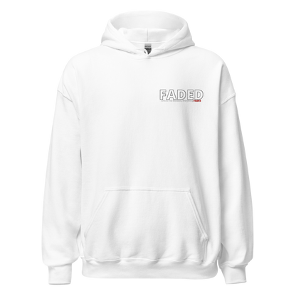 Faded (Subtle Red Logo/Left Breast/Back Logo) "Live In The Moment" Unisex Hoodie