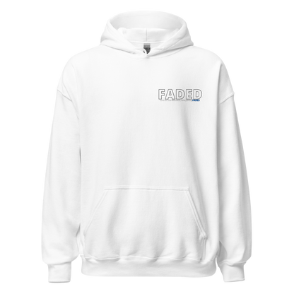 Faded (Subtle Blue Logo/Left Breast/Back Logo) "Live In The Moment" Unisex Hoodie