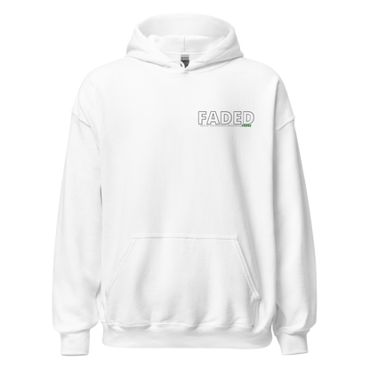 Faded (Subtle Green Logo/Left Breast/Back Logo) "Live In The Moment" Unisex Hoodie