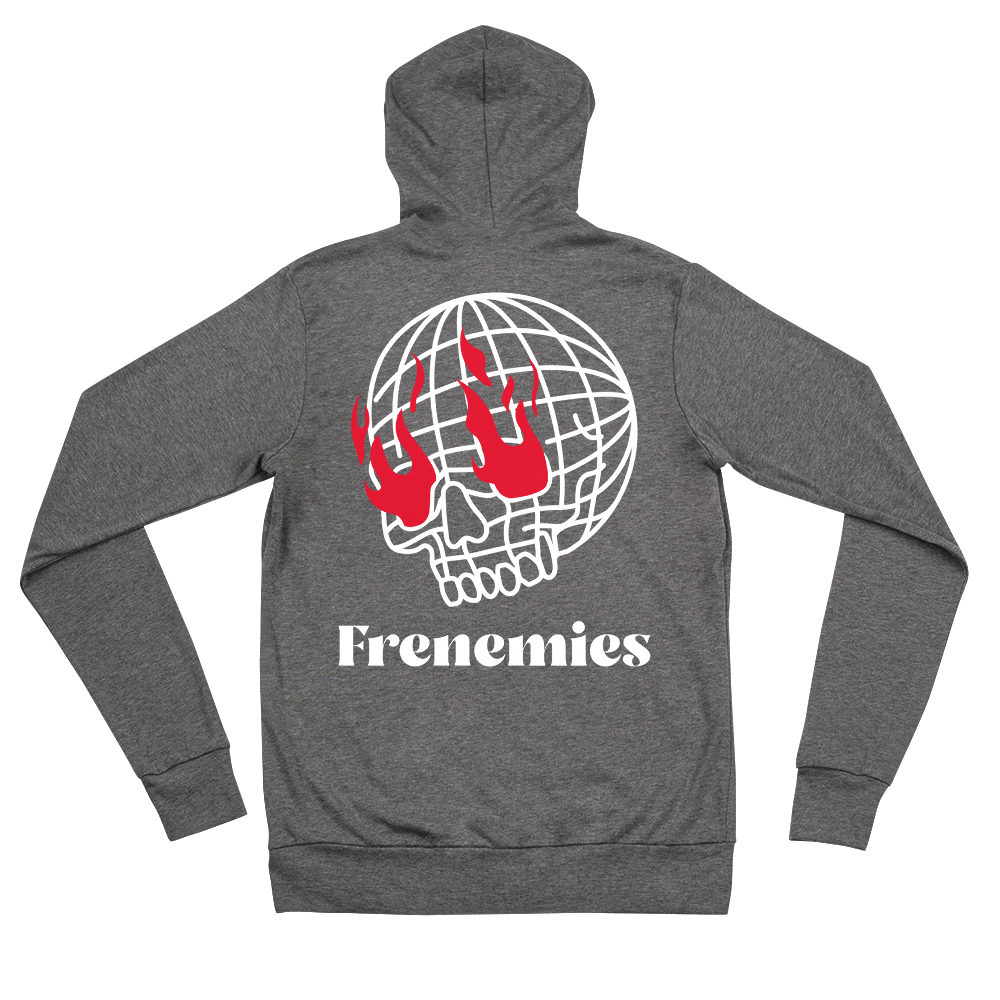 Frenemies Fire Eyes Red Logo Unisex Zip-Up Hoodie