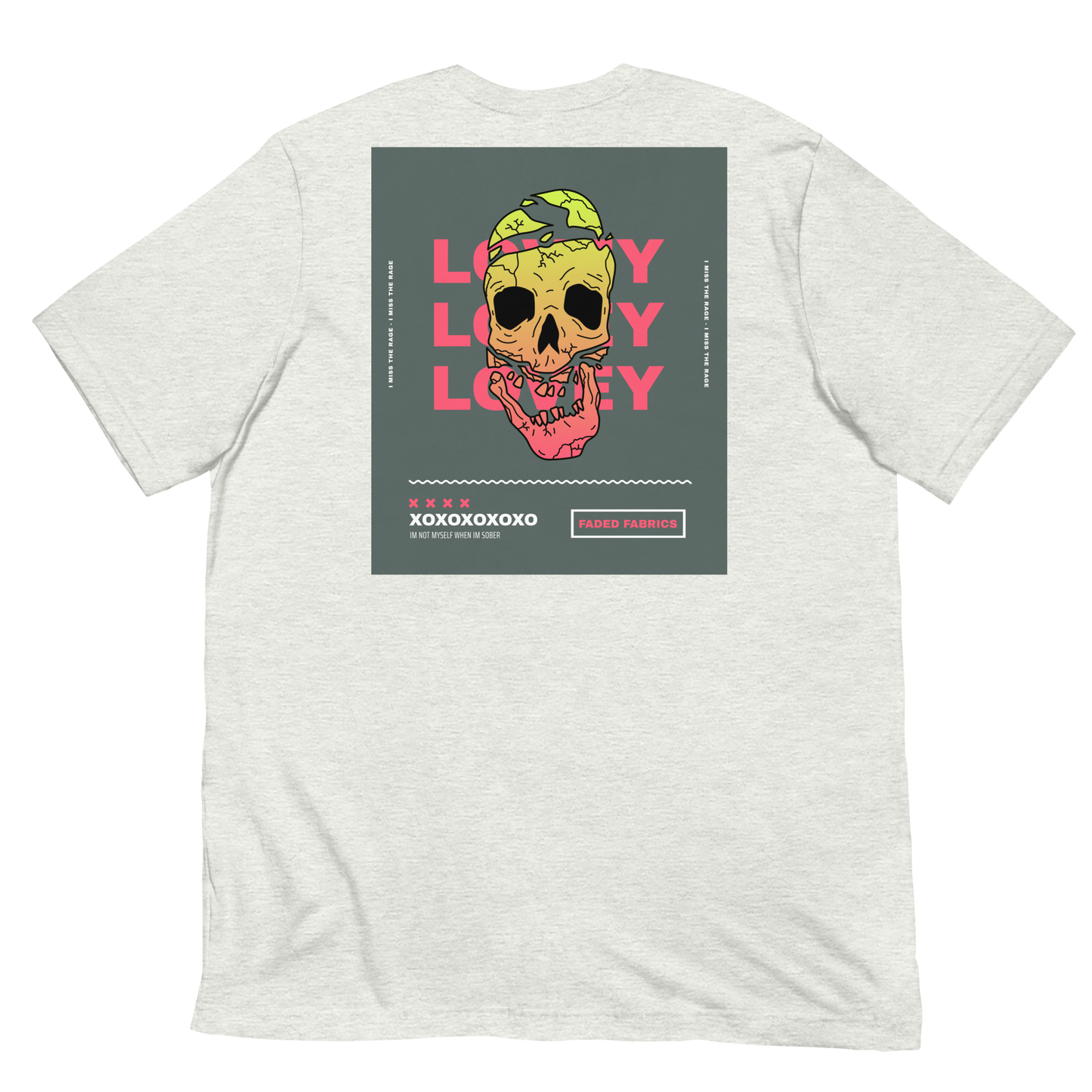 LOVEY X FADED FABRICS (Pink XOXO) Unisex T-Shirt