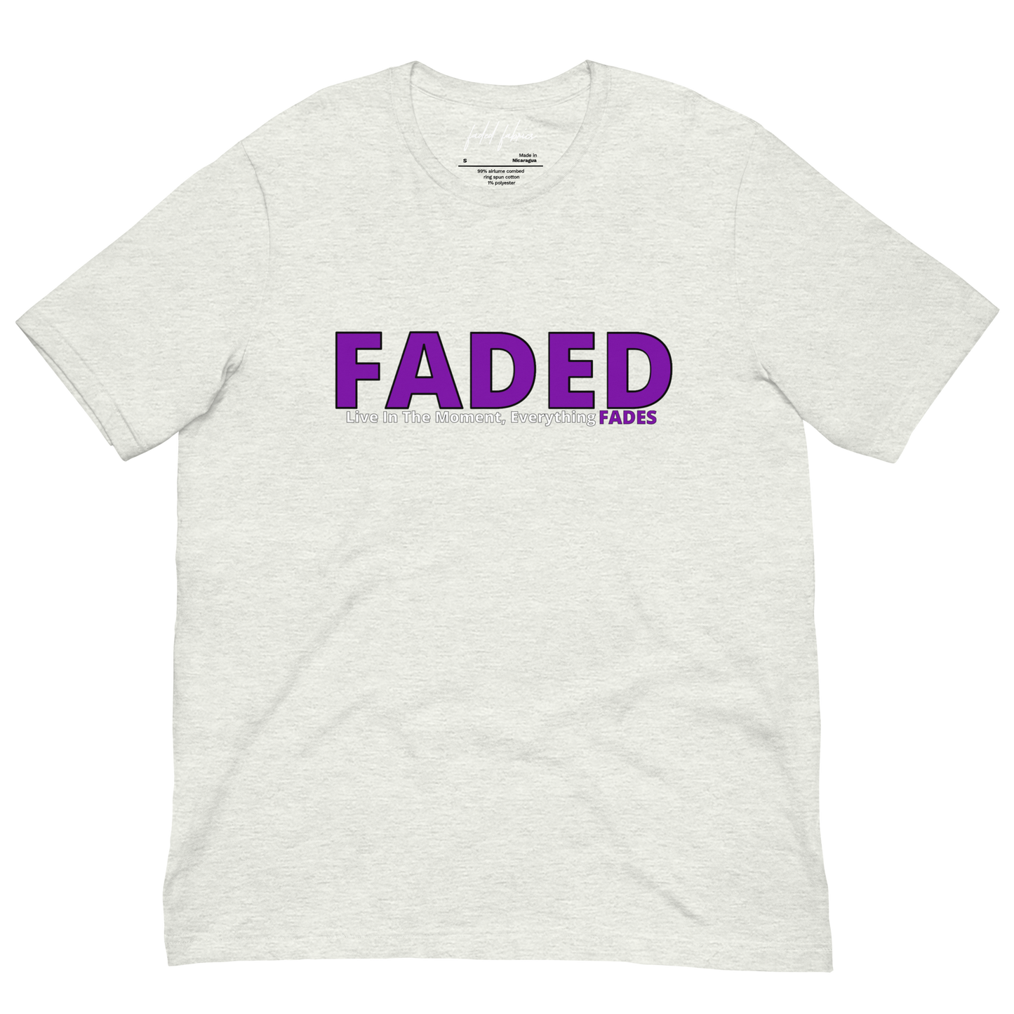 Faded (Purple Logo) “Live In The Moment” Unisex T-Shirf