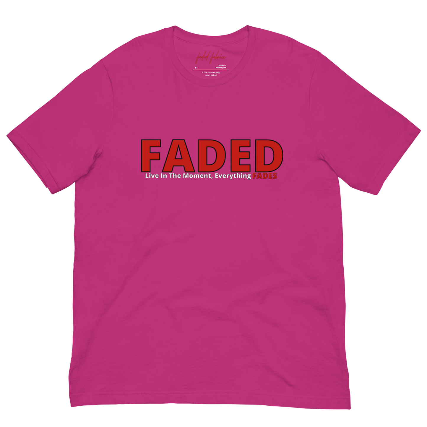 Faded (Red Logo) "Live In The Moment" Unisex T-Shirt