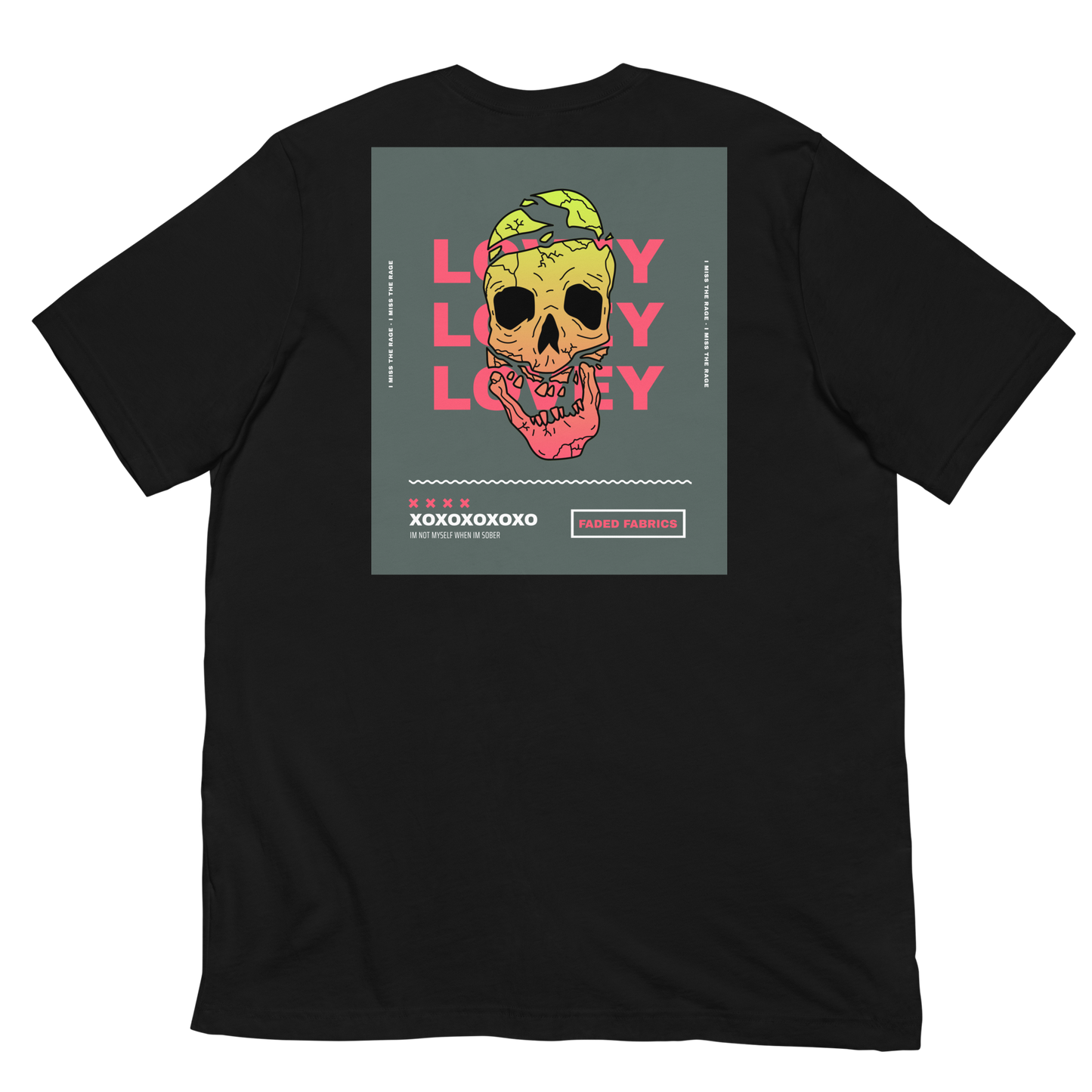 LOVEY X FADED FABRICS (Pink XOXO) Unisex T-Shirt