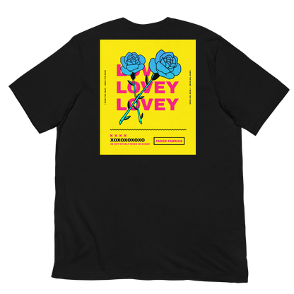 LOVEY X FADED FABRICS (NEON ROSES) Unisex T-Shirt