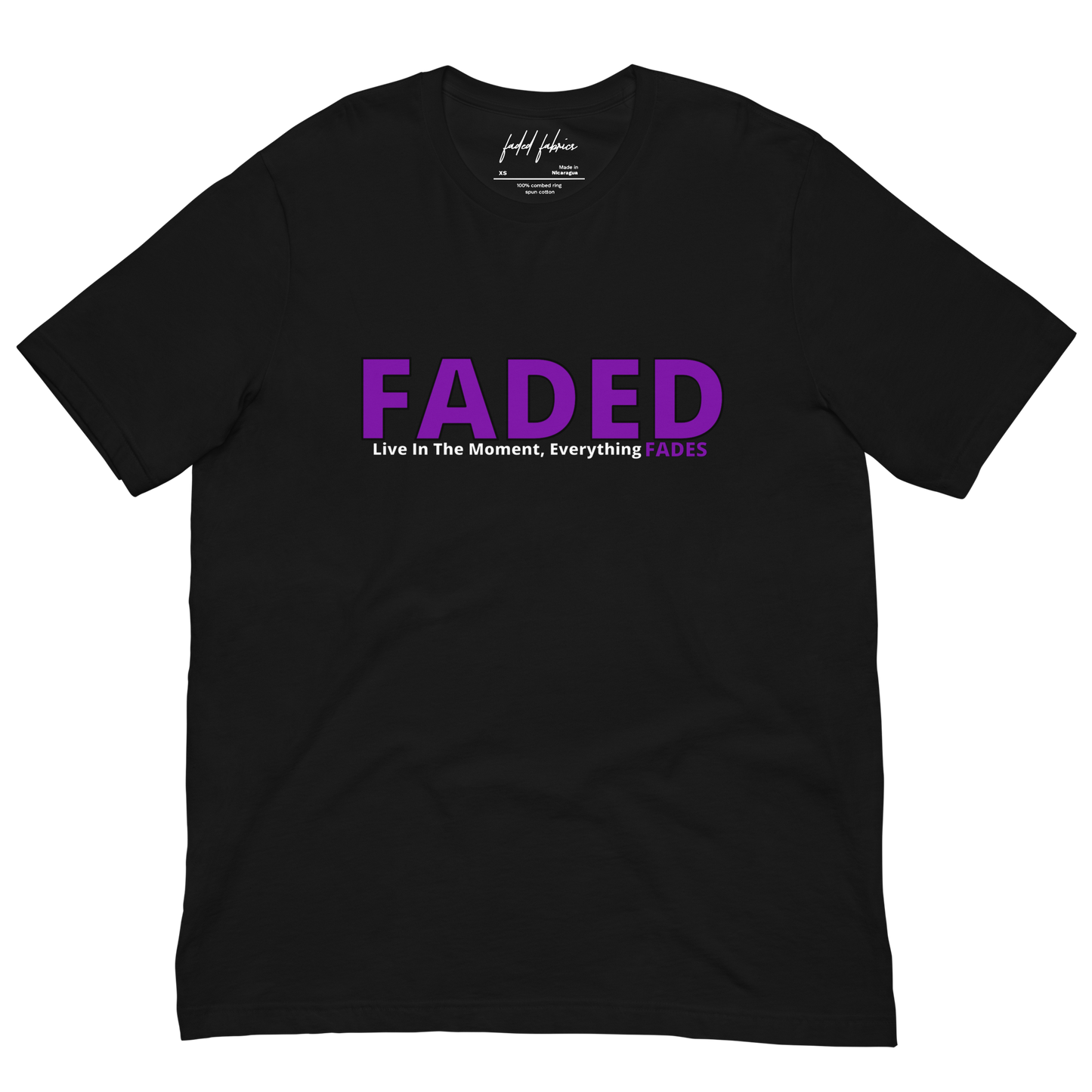 Faded (Purple Logo) “Live In The Moment” Unisex T-Shirf