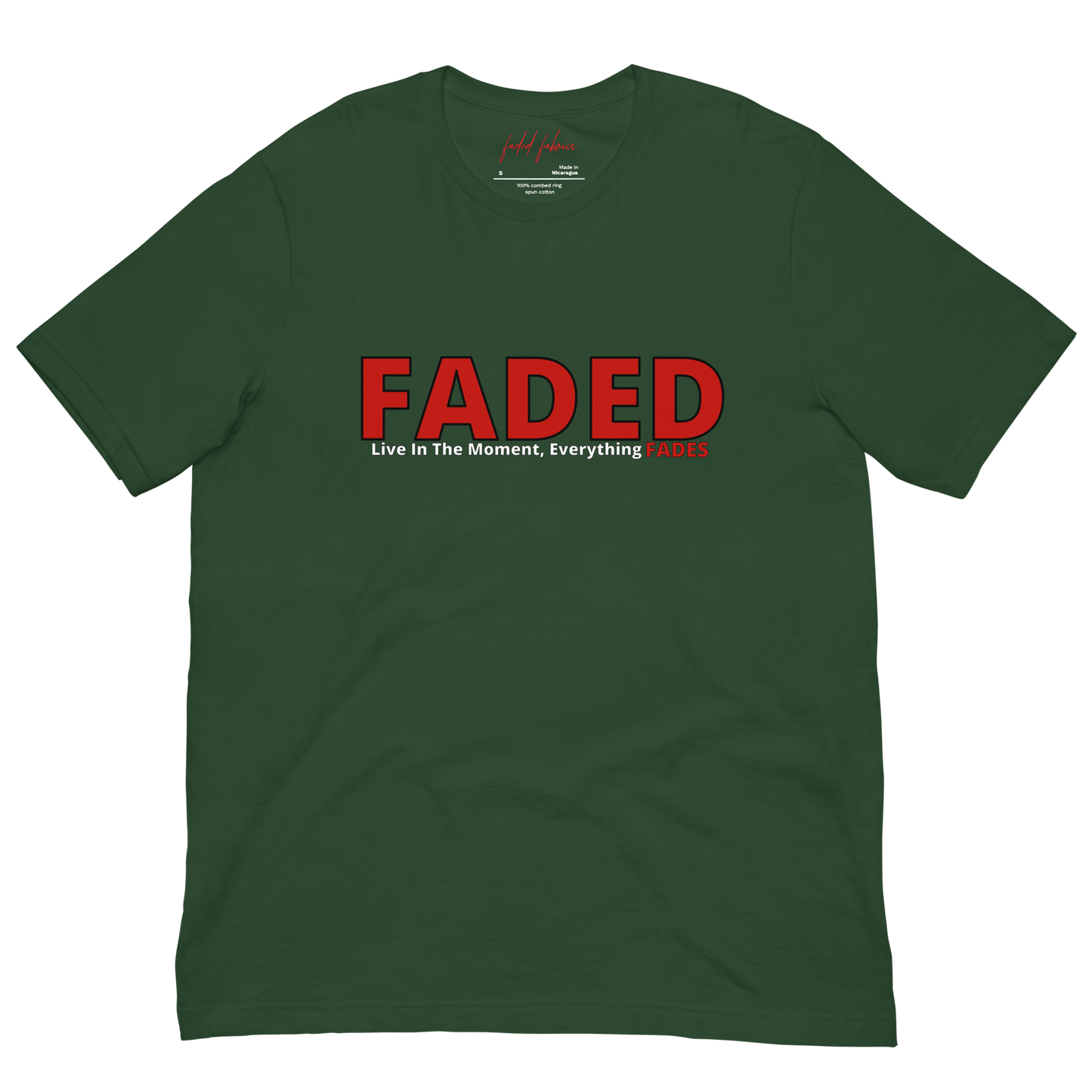 Faded (Red Logo) "Live In The Moment" Unisex T-Shirt