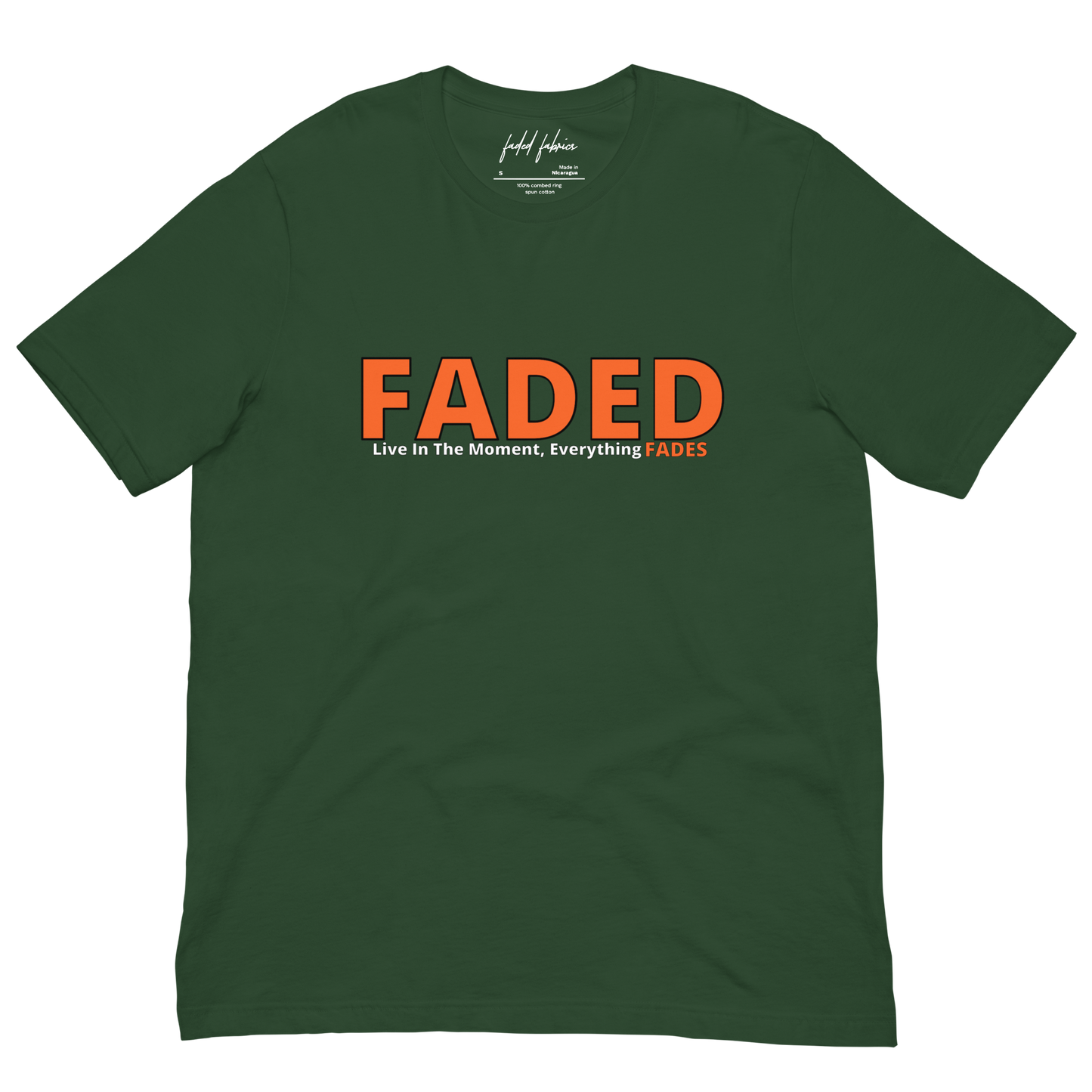 Faded (Orange Logo) "Live In The Moment" Unisex T-Shirt