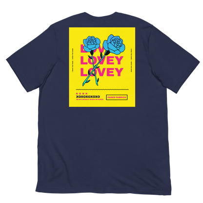 LOVEY X FADED FABRICS (NEON ROSES) Unisex T-Shirt