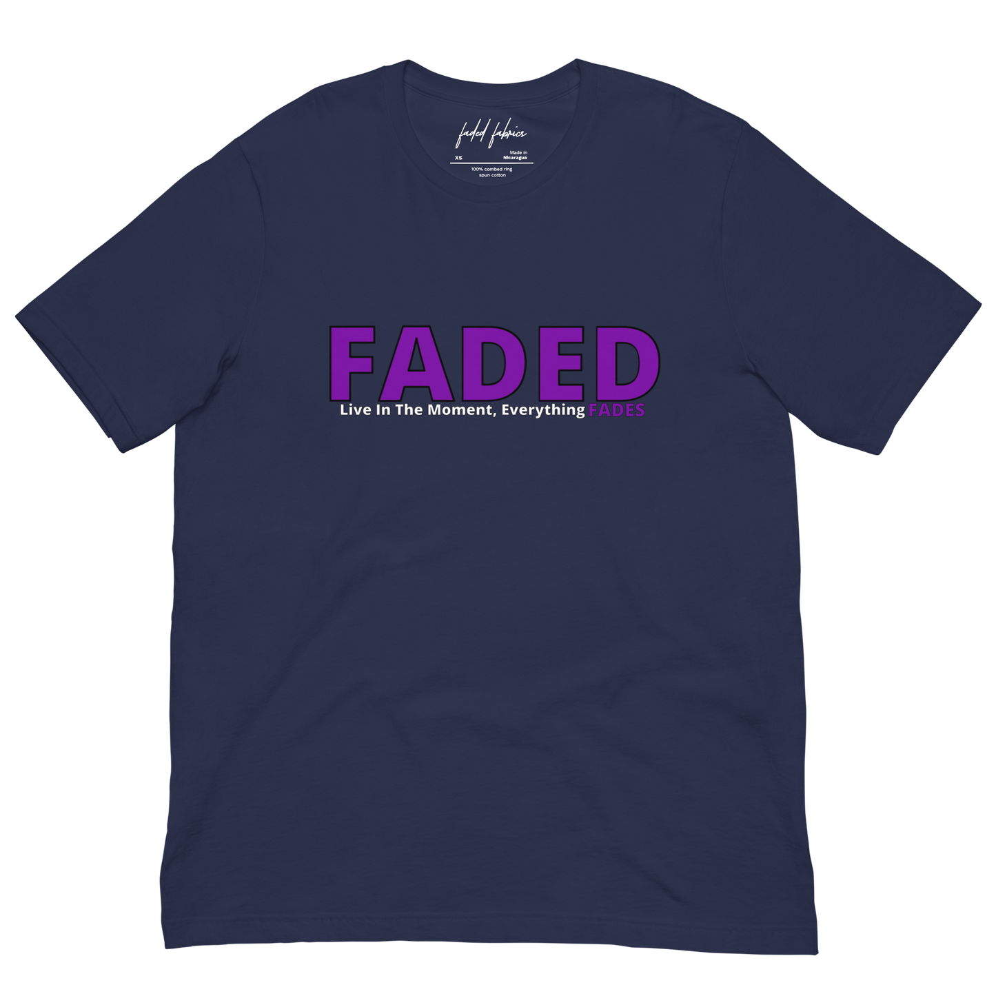 Faded (Purple Logo) “Live In The Moment” Unisex T-Shirf