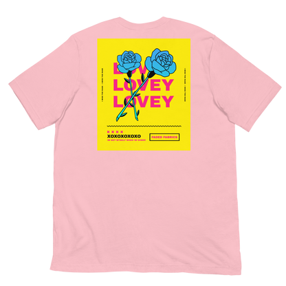 LOVEY X FADED FABRICS (NEON ROSES) Unisex T-Shirt