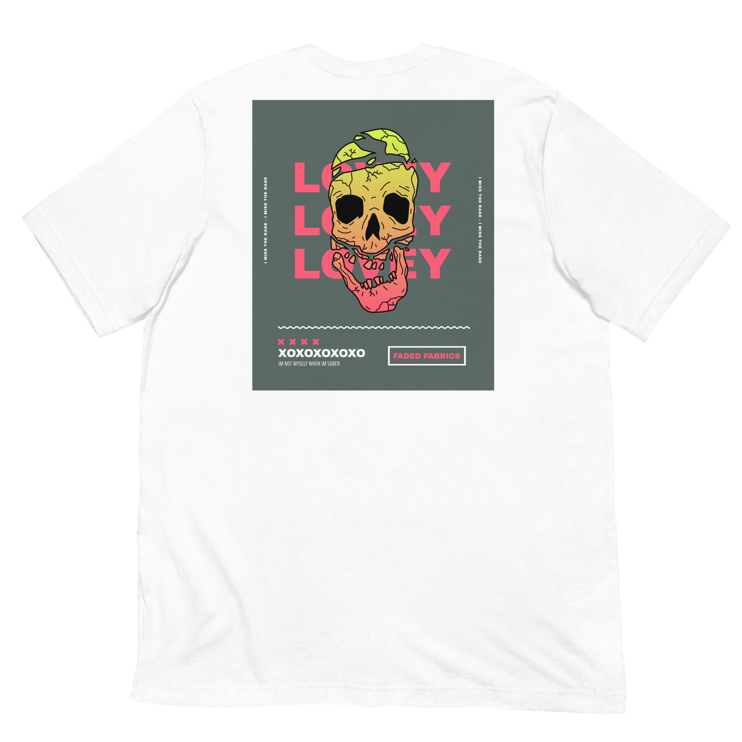 LOVEY X FADED FABRICS (Pink XOXO) Unisex T-Shirt