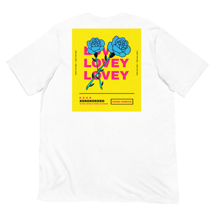 LOVEY X FADED FABRICS (NEON ROSES) Unisex T-Shirt