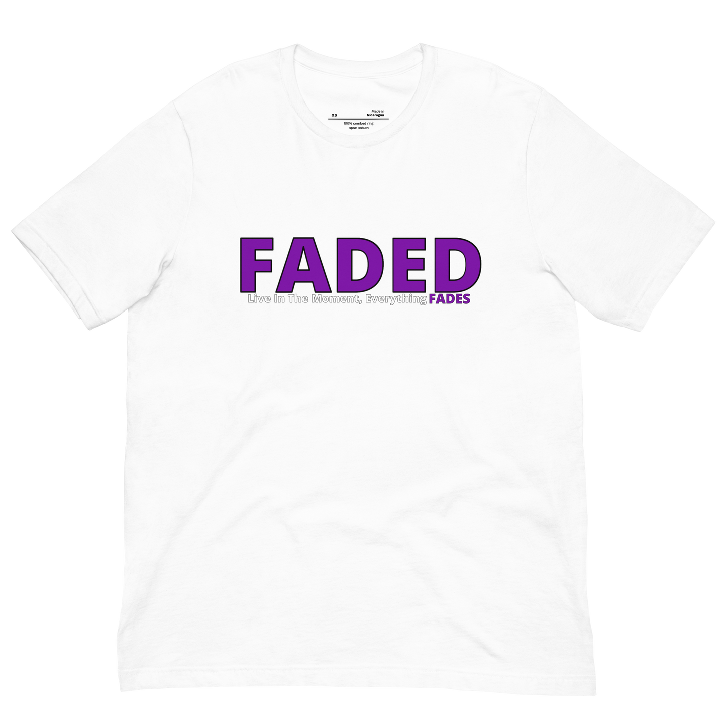 Faded (Purple Logo) “Live In The Moment” Unisex T-Shirf