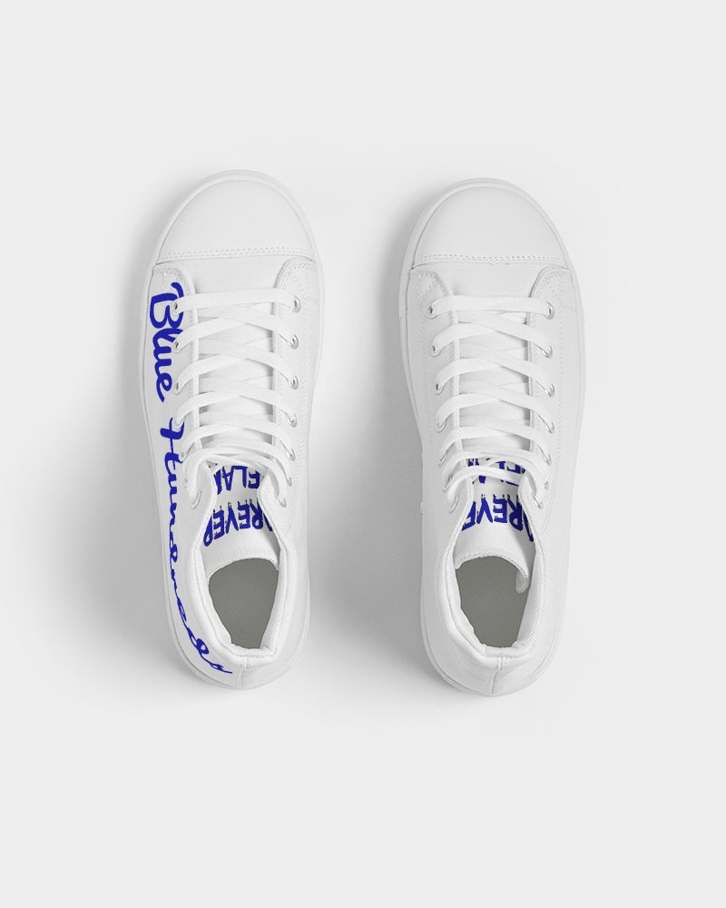 White/Blue Blue Hundreds Men's High-Top Sneakers