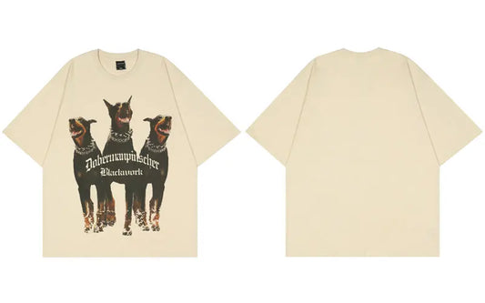 Dobermann Blackwork Oversized T-Shirt