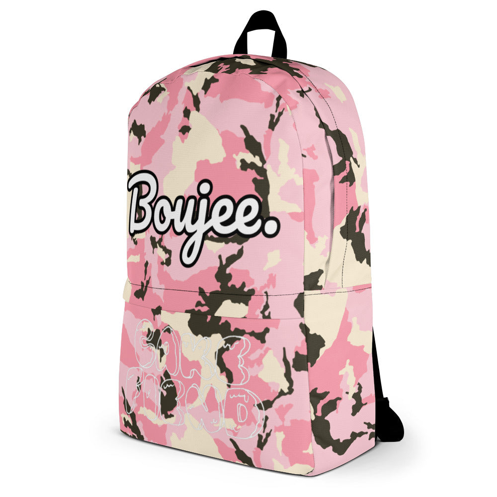 Pink Camo Boujee. Backpack