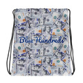 Blue Hundreds Drawstring Bag - Faded Fabrics