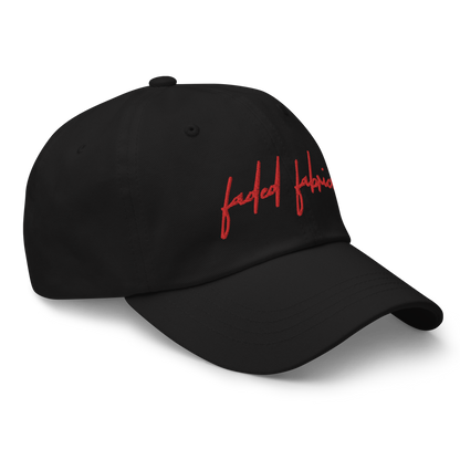 Faded Fabric Embroidered Dad Hat