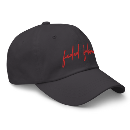 Faded Fabric Embroidered Dad Hat