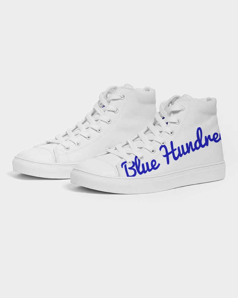 White/Blue Blue Hundreds Men's High-Top Sneakers