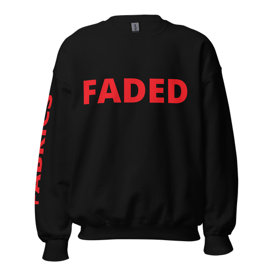 Faded Fabrics Red Logo Basic Sweatshirt