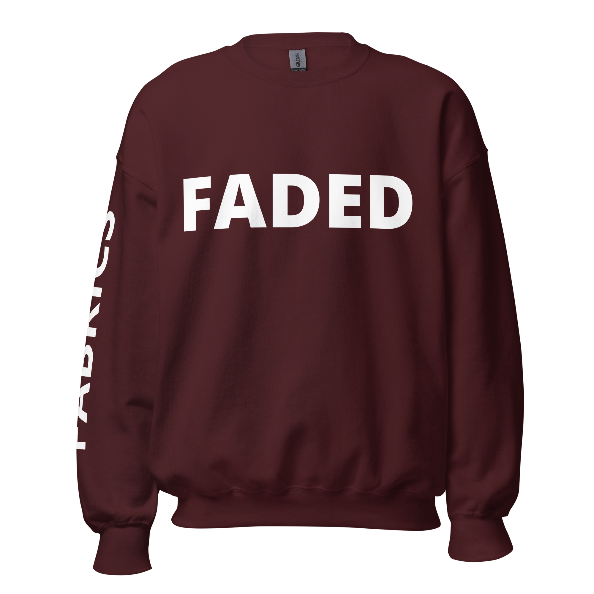 Faded Fabrics White Logo Basic Sweatshirt