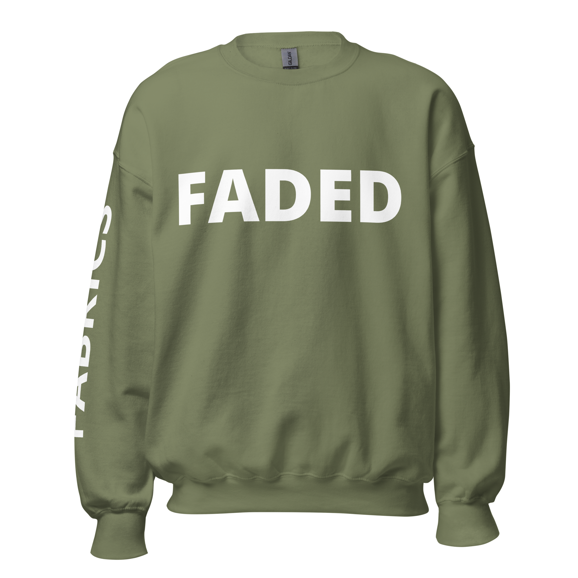 Faded Fabrics White Logo Basic Sweatshirt