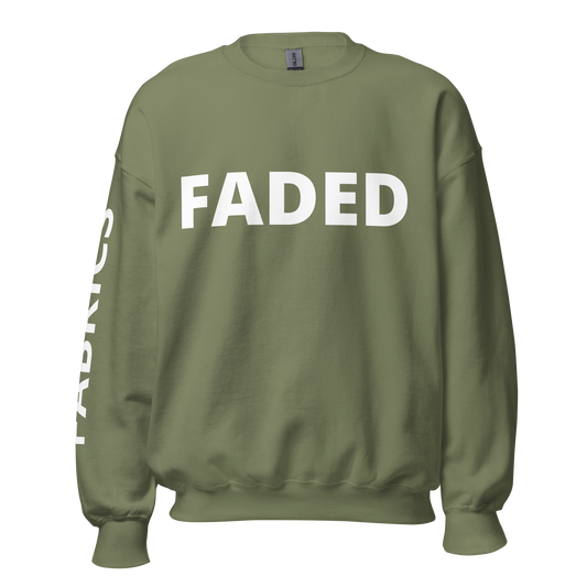 Faded Fabrics White Logo Basic Sweatshirt