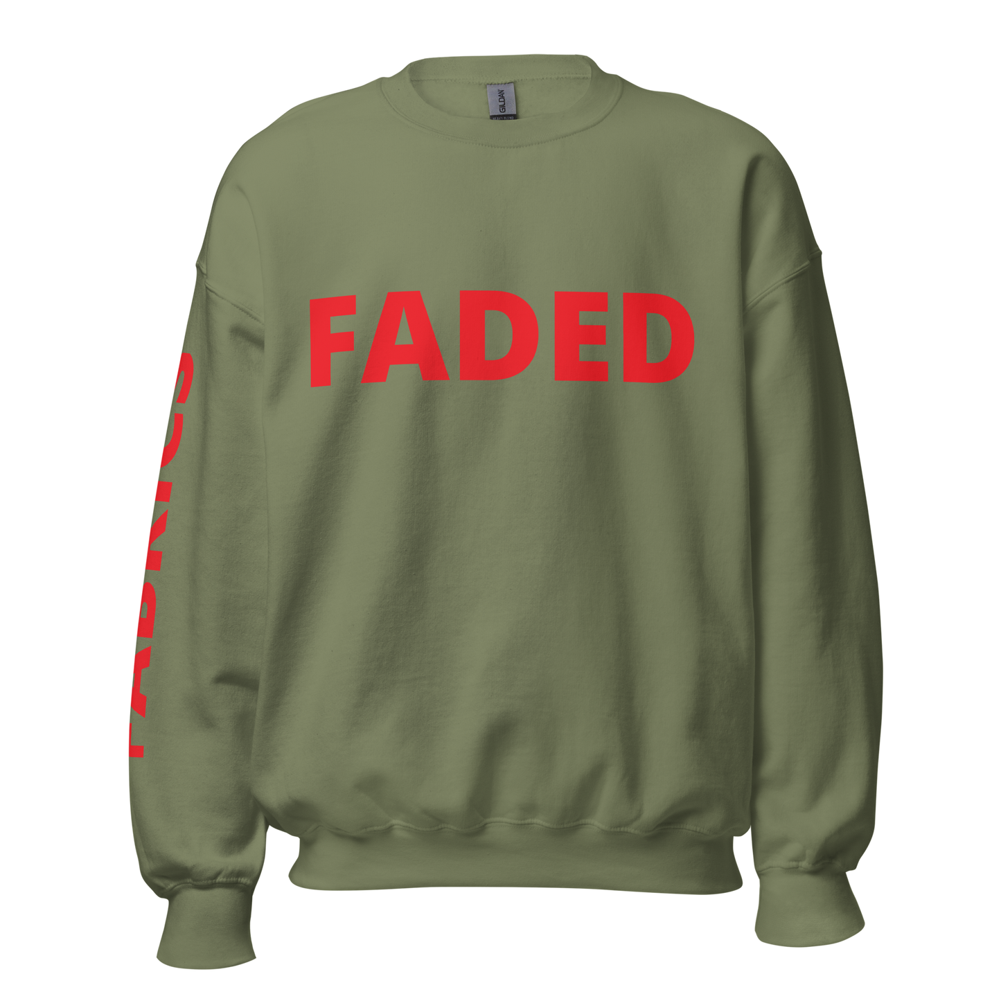 Faded Fabrics Red Logo Basic Sweatshirt