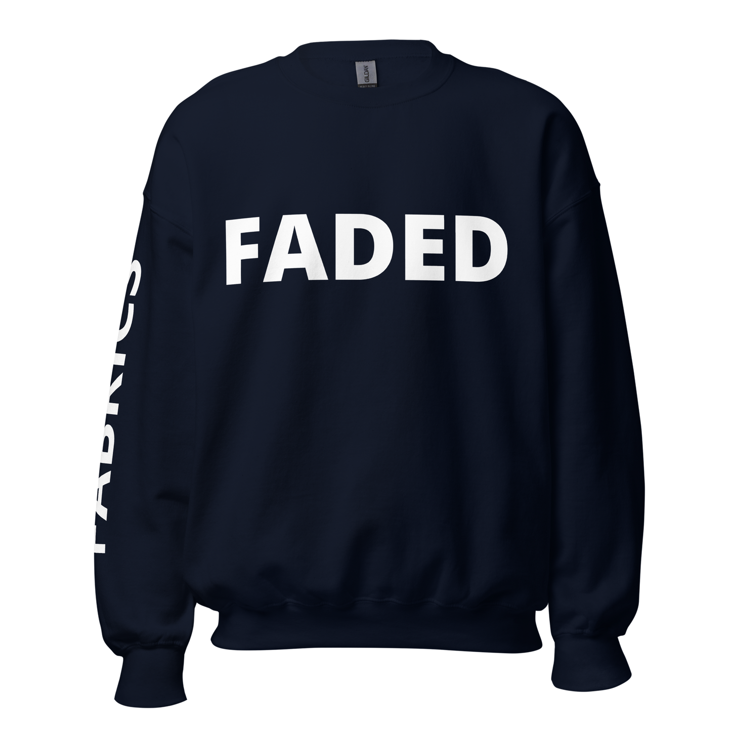 Faded Fabrics White Logo Basic Sweatshirt